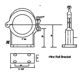 felt roll housing bracket